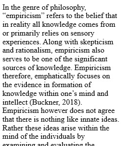 Genre of Empiricism: What is Locke’s Empiricism?